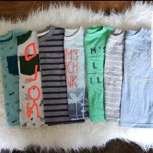 Bundle of 7 toddler boy short sleeve tshirts